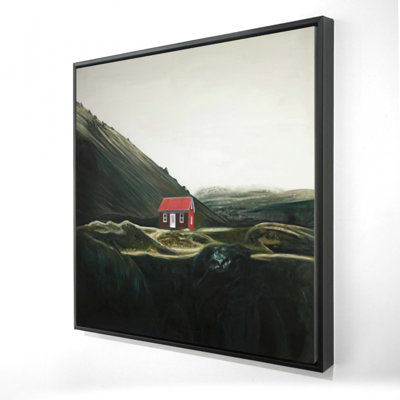 Cabane isolée, reproduction sur toile