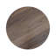 Ensemble de 2 petites tables d'appoint rondes à cercles concentriques en bois pour deux tables de chevet en métal à piédestal pour petits espaces (brun noyer et noir)