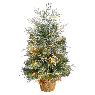Arbre de Noël artificiel givré hiver