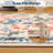 Washable Folding Floral Print Rug Washable Non - Slip Backing for Living Room Bedroom-951821931-951821930