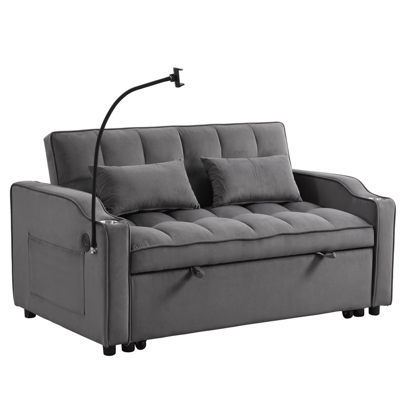 Canapé-lit convertible polyvalent avec lit gigogne, idéal pour une utilisation multifonctionnelle dans les appartements, les petites pièces et les bureaux