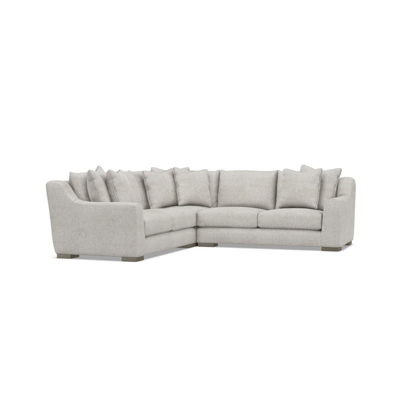 Sectional, Light Gray Polyester, 35" H x  110" W x 110" D, Symmetrical