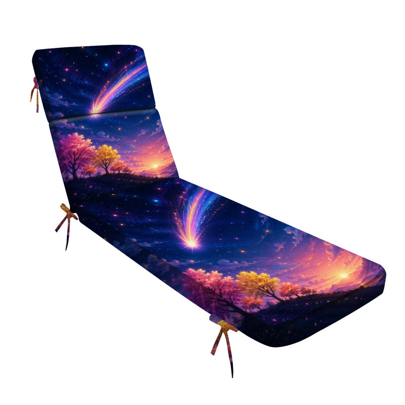 Coussin de patio d'extérieur Peenoke 3 po Magical Night Sky