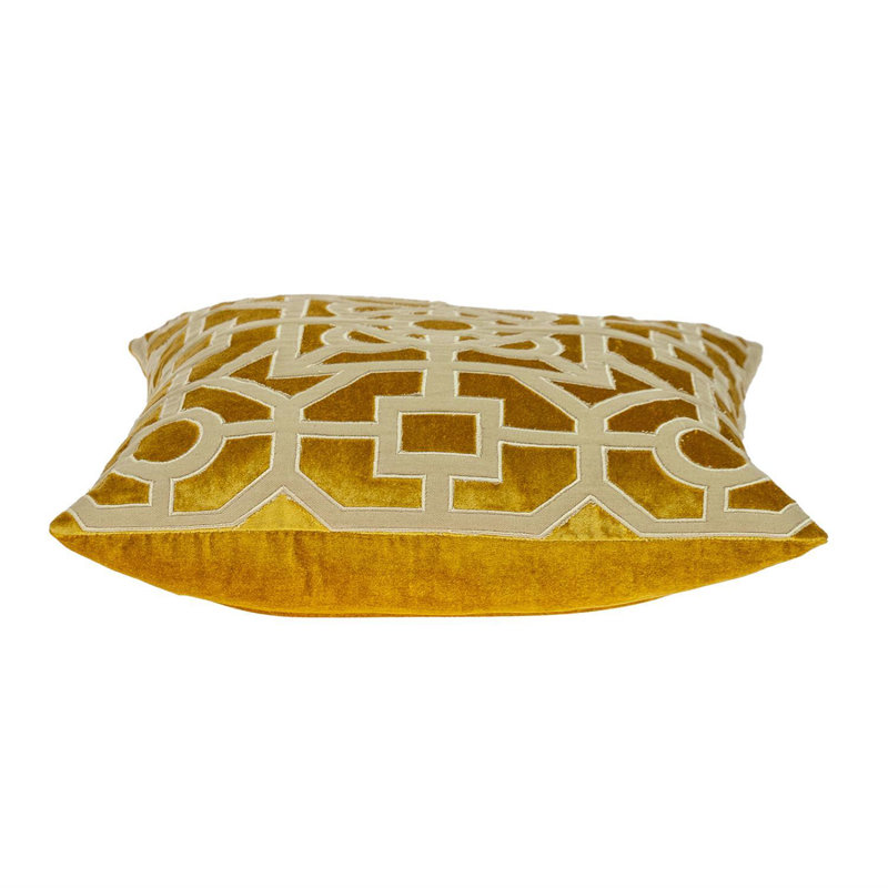 Parkland Collection Hazel Transitional Mustard Yellow Throw Pillow, Yellow