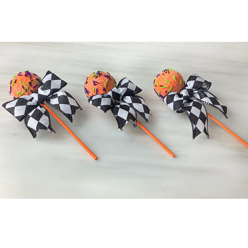3 décorations de bonbons à gâteau orange, Orange