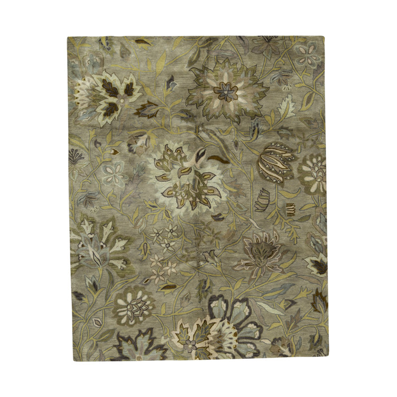 Hand-Knotted High-Quality Silver Area Rug
