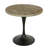 Round Solid Wood Top Metal Base Dining Table