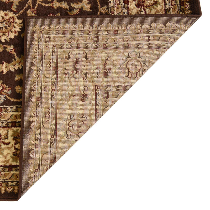 Tapis oriental brun Rosaria, Rectangle 7 pi 10 po x 11 pi