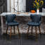 Tabourets de comptoir bleus 2 - Tabouret Mid-Century moderne en similicuir avec garniture cloutée 2