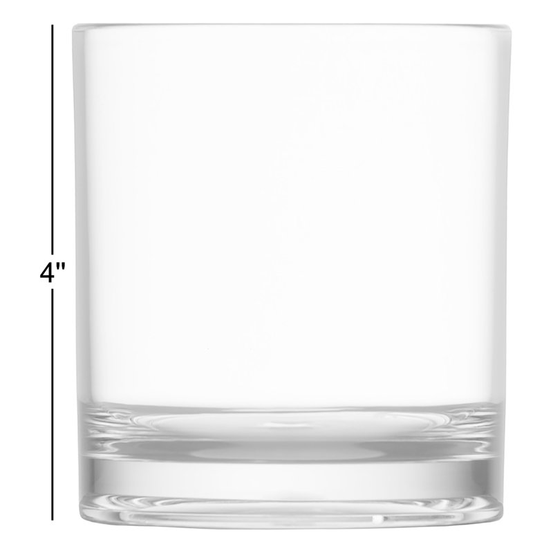 Fortessa Urbo Outdoor CoPolyester, 14 Ounce Double Old Fashioned (Set of 6), Clear, Clear