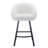 Absalom Modern Swivel Upholstered 26.6" Sherpa Counter Stool with Metal Frame-839629861-830356935