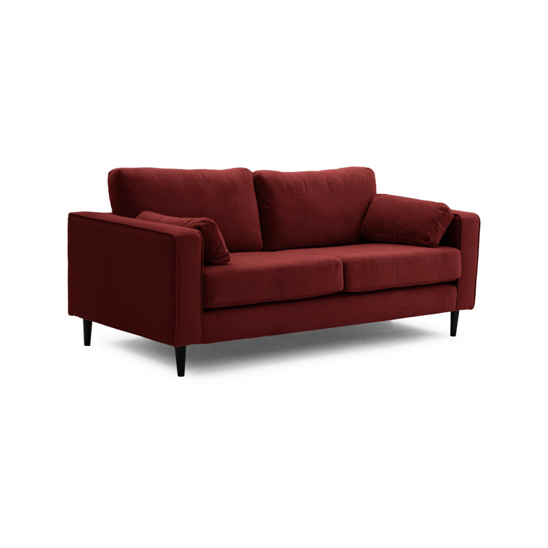 Millerville Velvet Sofa, 93"H x 193"W x 93"D, Burgundy