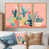 Toile avec cadre flottant or