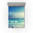 Ambesonne Tropical Fitted Sheet 2-Pack Beach Sunset Waves Cream Turquoise-106749391