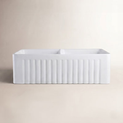 Eclipse 33" Double Bowl Farmhouse Kitchen Sink