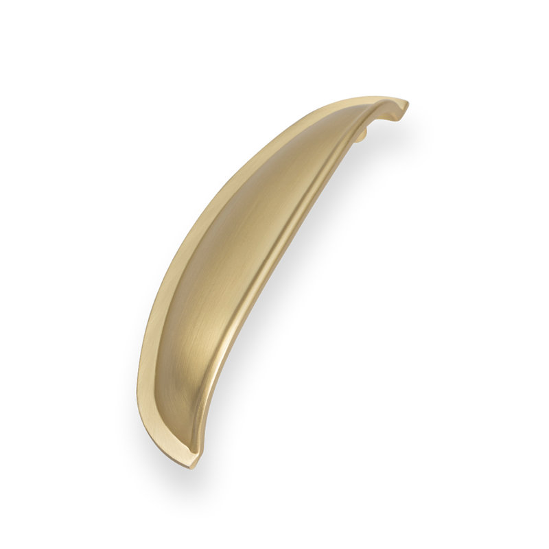 KitchenKit 94 Chrome Windsor Shell Handle, Brass