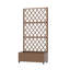 Boîte à fleurs en métal avec treillis et roues H 73 po x l 35 po-2005197403-1966247491