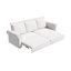 Canapé Chesterfield, canapé-lit gigogne de 93,7 po, canapé-lit convertible en velours 3 en 1 avec garniture cloutée et accoudoirs roulés, canapé-lit multifonctionnel pour le salon, la chambre à coucher, beige / blanc