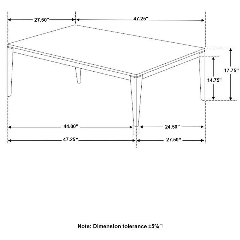 Table basse transitionnelle rectangulaire avec faux marbre gris et noir, installation simple dans le salon principal avec détails en marbre, idéale pour un repas en famille