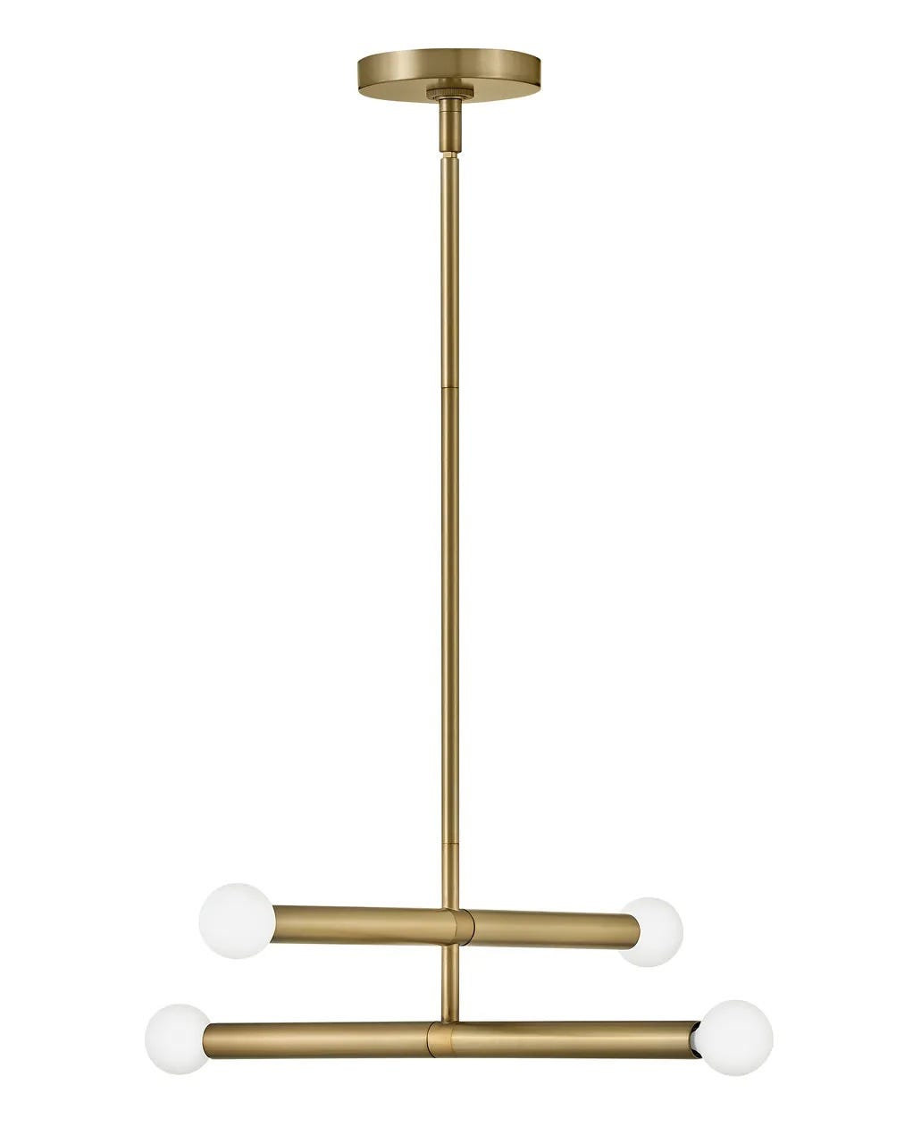 Kenza 4 Light Dimmable Pendant, Lacquered Brass