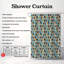 Motif bleu - Rideau de douche Premium-309887085