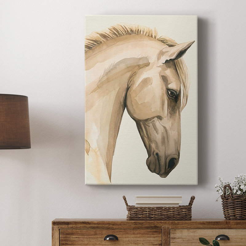 Golden Palomino I, toile tendue avec châssis de qualité supérieure - prête à être accrochée, H 18 po x l 12 po x P 1 po