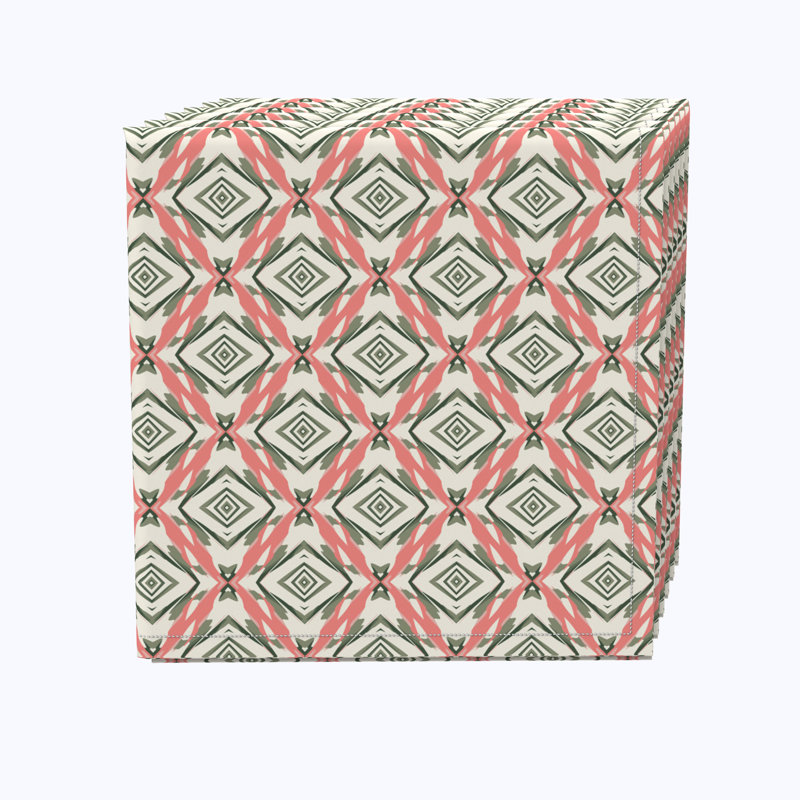 Cotton Twill Geometric Square Napkin