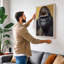 Gorilla Contemplation Modern - Wrapped Canvas-397253472-397253486