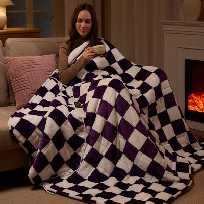 Heated Weighted Blanket – 2-In-1 Electric Heating Pad, 10 Heat Levels, 1-8H Auto Off Gift For Mom, Dad, Partner & Couples