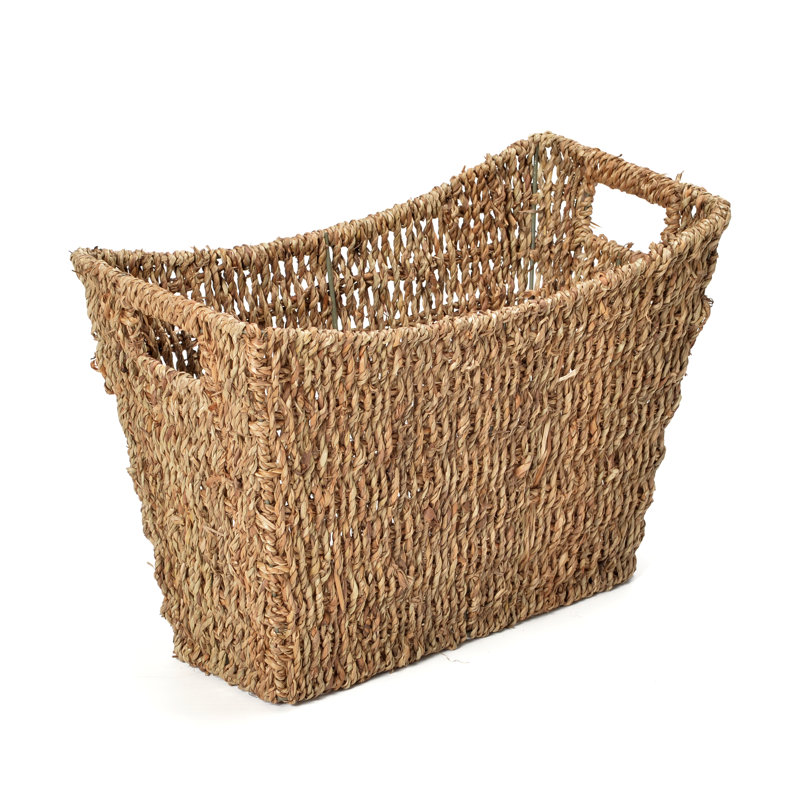 Seagrass Iron Free Standing Magazine Rack