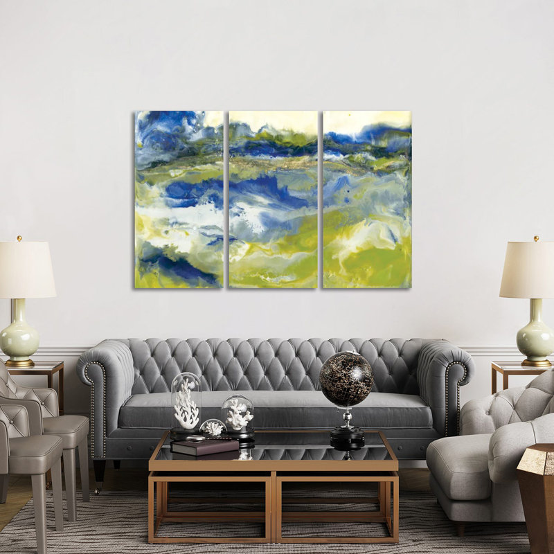 Marine Flow I - ensemble d'art mural sur toile tendue (ensemble de 3)