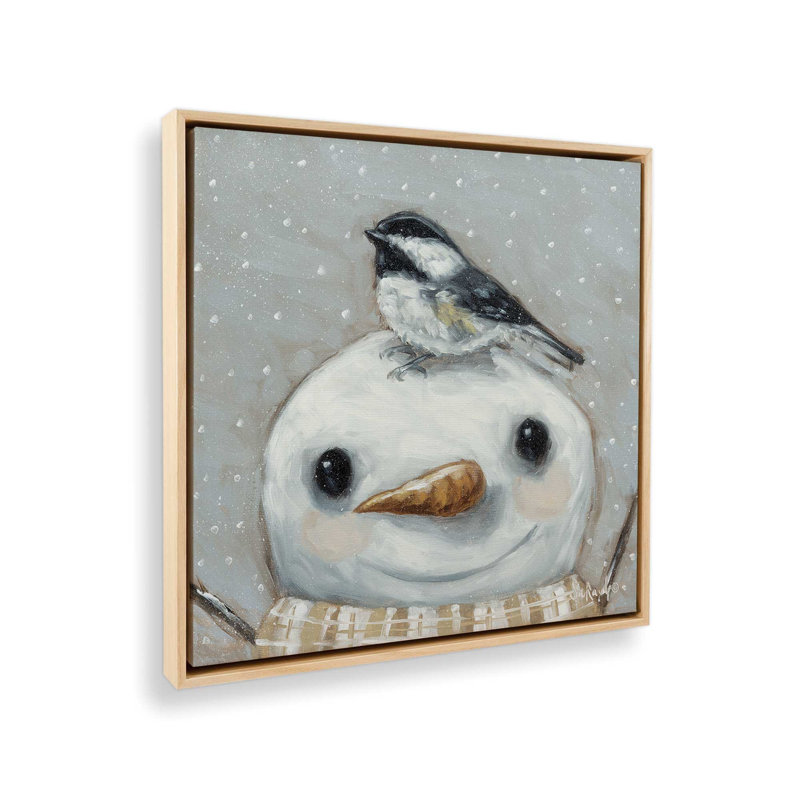 «The Cute Little visiteur I» par Sara G, impression d'art, L 30 po x H 30 po, Érable, Toile avec cadre