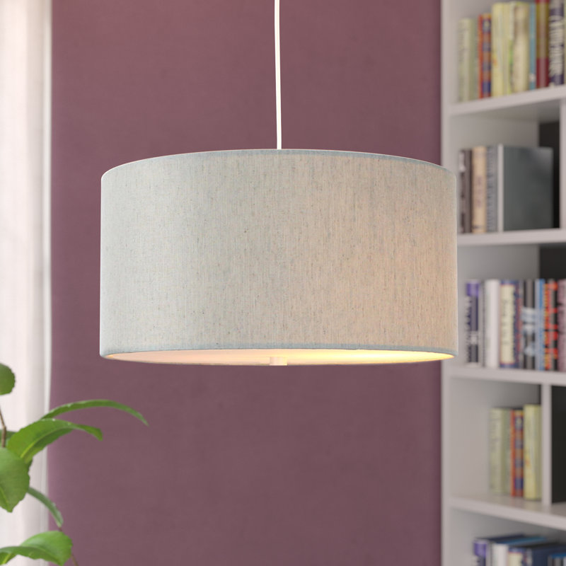 2 - Light Pendant, 9" H x 16" W x 16" D, Oatmeal