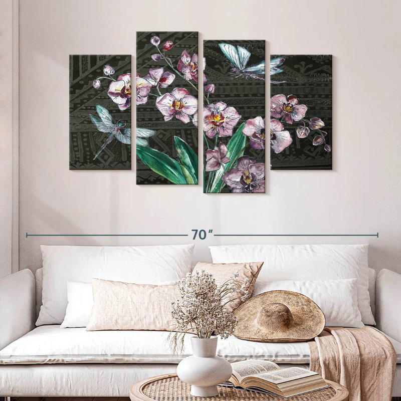 Harnek Boho Orchid Landscape Black