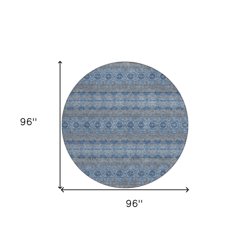 Tapis intérieur lavable rond 8 pi HomeRoots