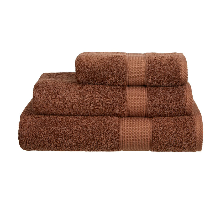 Faith Margaret Turkish Cotton Midweight Fingertip Towel, Chocolate