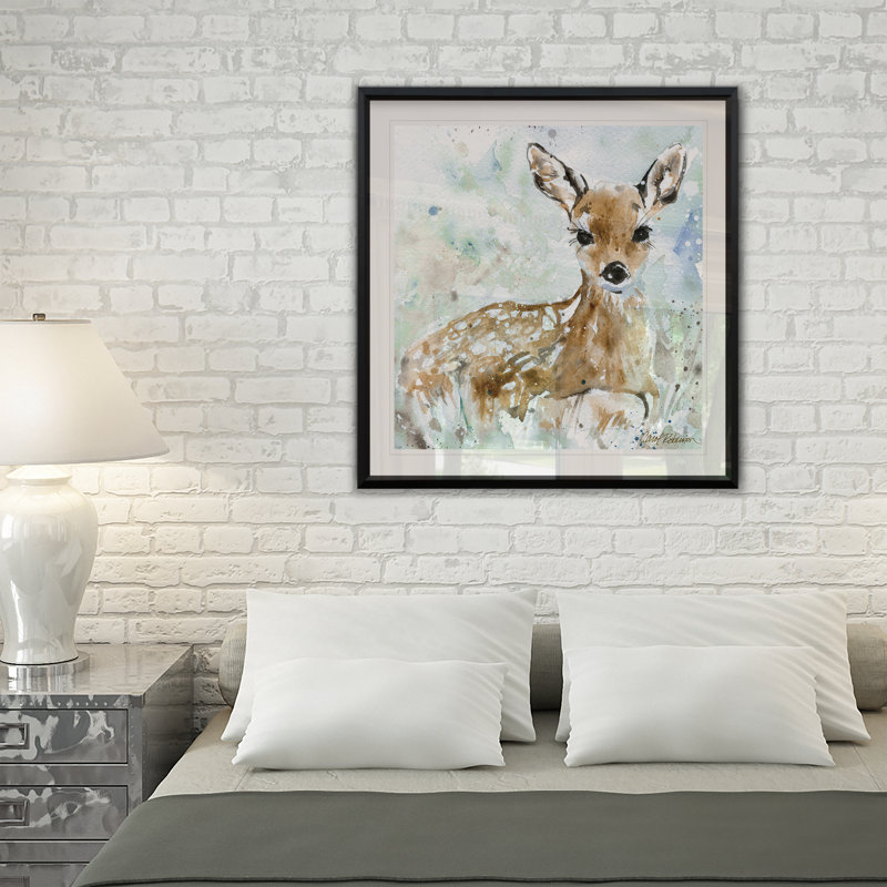 «Fawn», reproduction encadrée, H 30,5 po x l 30,5 po x P 1,5 po