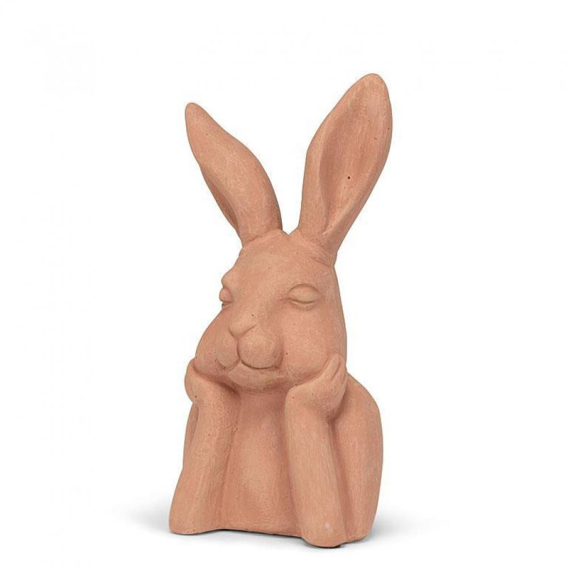 Figurine de couleur terre cuite, H 8 po x l 5 po x P 3 po
