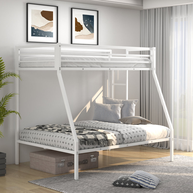 Kampyli Kids Twin Over Full Bunk Bed, White