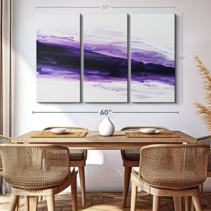 «Holiday», "Violette Wave Canvas Print" sur, H 36 po x l 57 po x P 1,25 po