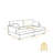 Oversized Upholstered Offwhite Chenille Sleeper Sofa Bed Lounge sofa with Armrests & Throw Pillows-2021870855