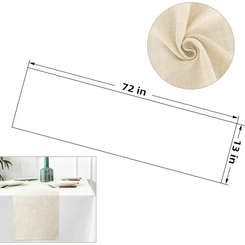 Chemin de table uni, Beige