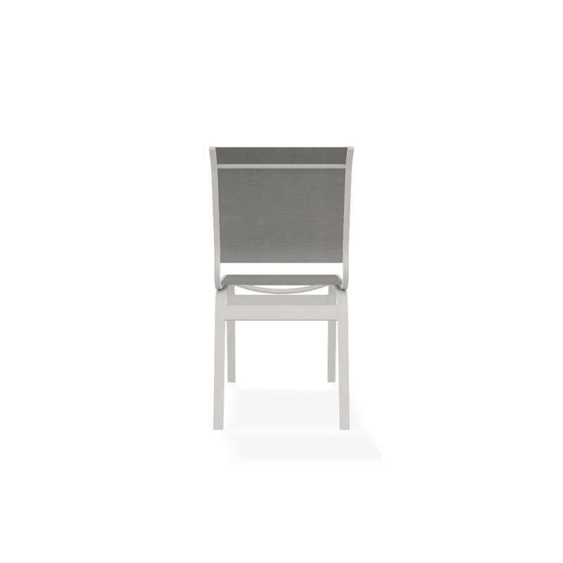 Chaise d'appoint de salle à manger Hiraku, Alliage Sunbrella®, Neige texturée