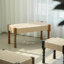 Banc rembourré en noyer foncé-1134742234
