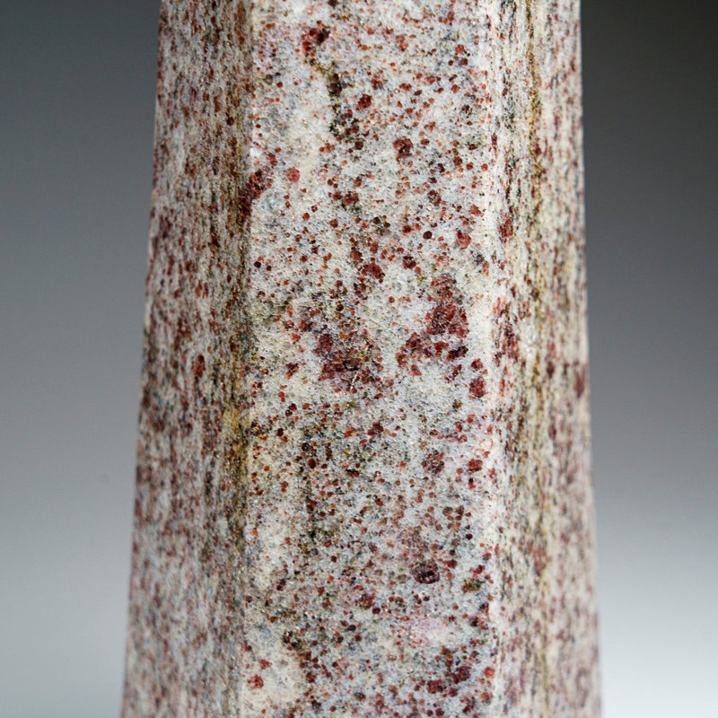 Genuine Polished Garnet Point (4 lbs), 7.75" H x 2.75" W x 7.75" D, Red/Beige/Gray