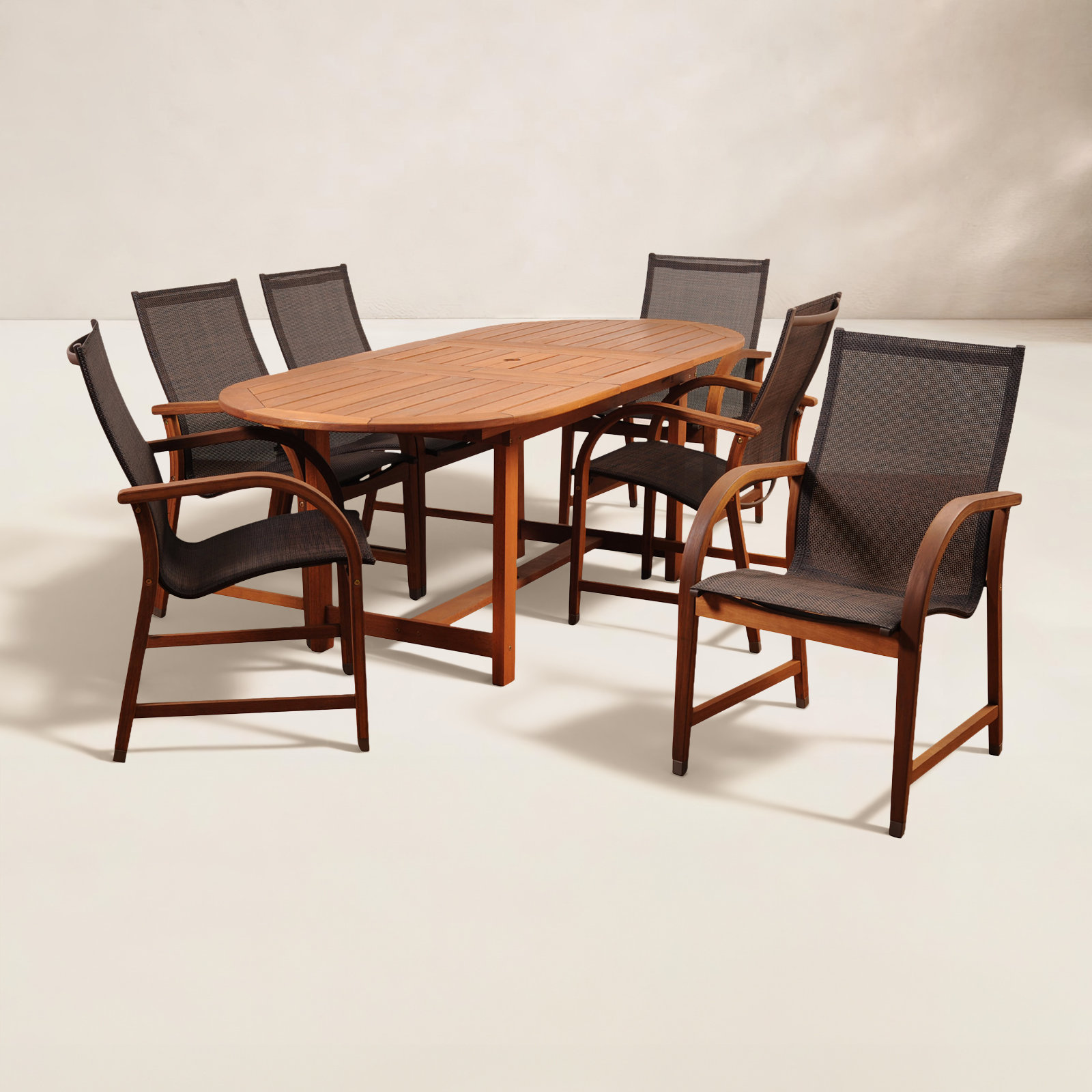 Alyisa 62" Eucalyptus Patio Dining Set