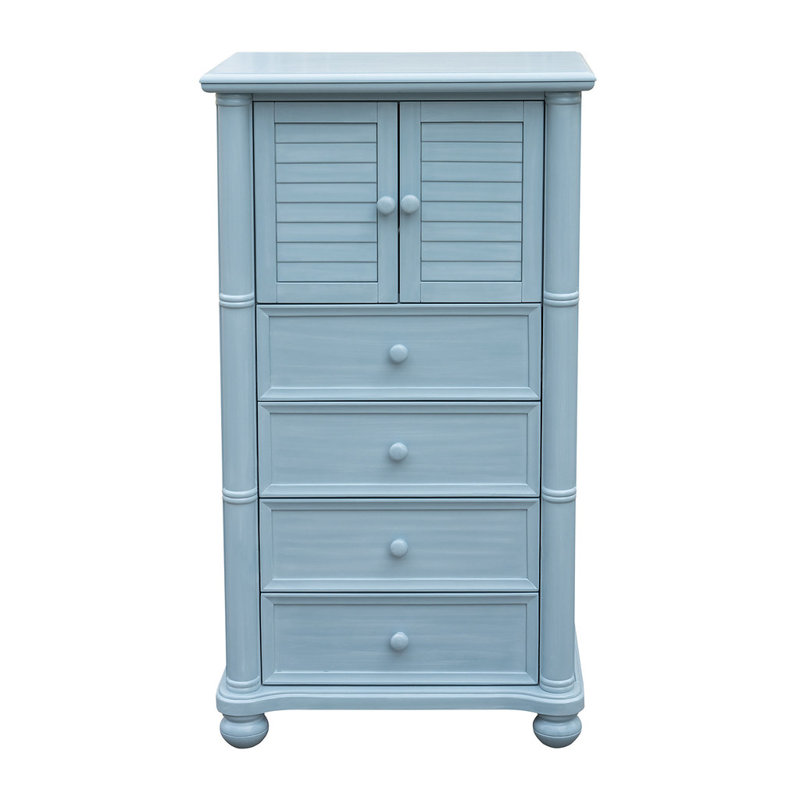 Friedrich Beachfront Friedrich Four Drawer Gentleman's Chest, Ocean Blue