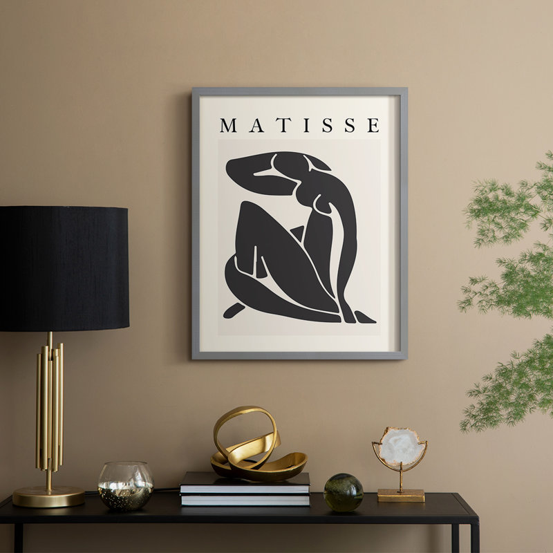 Matisse CECL XXIX, reproduction d'art encadrée - bois massif, H 21 po x l 17 po, Gris