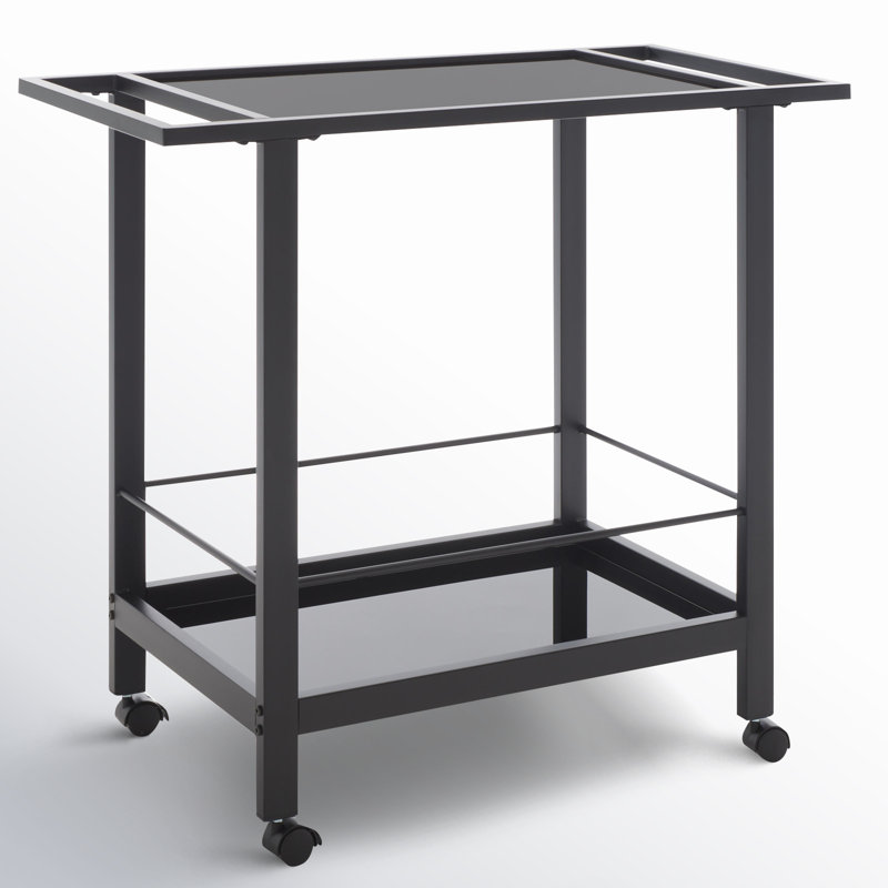Pip Metal Bar Cart, Matte Black