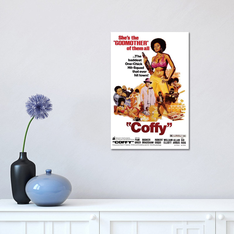 Coffy - publicité, Aucun mat, Toile tendue, H 18 po x l 12 po x 1,5 po